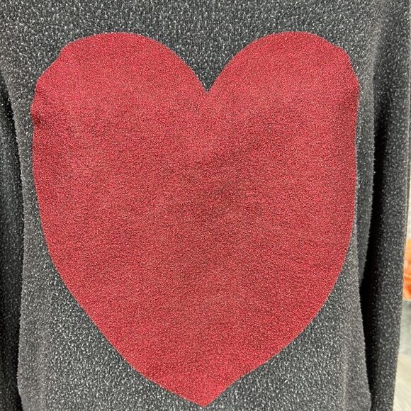 Wildfox Sparkle Heart Jumper Sweatshirt Gray Sz Small - Picture 4 of 8